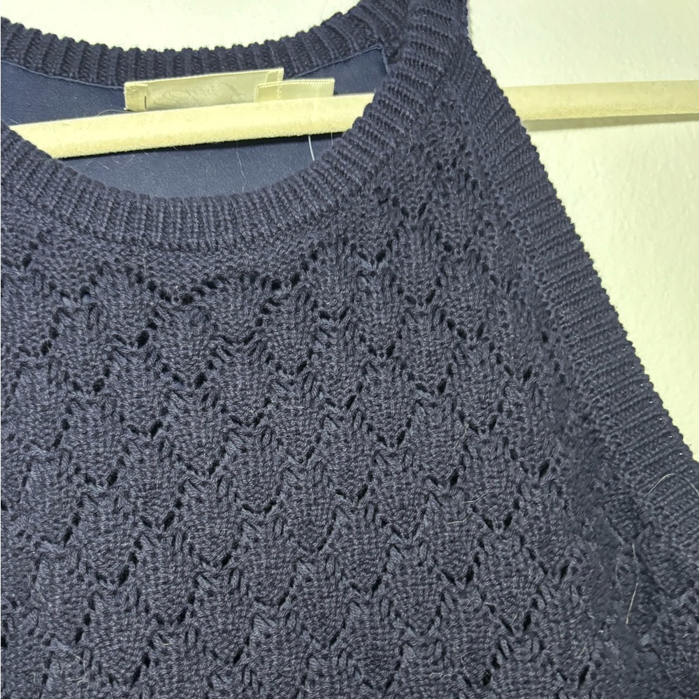 Elegant Blue Knit Beachwear Resortwear Dress